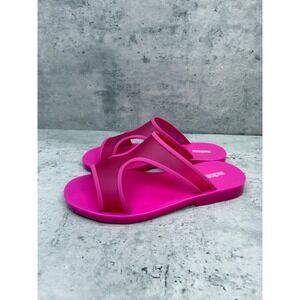 Melissa bikini slide sandals neon pink size 6